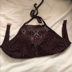 Black Lace Bikini Top